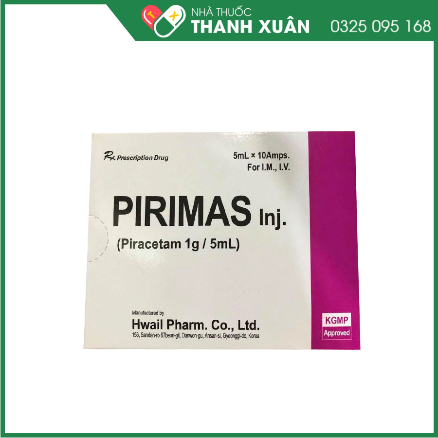Pirimas Inj. được dùng điều trị suy giảm nhận thức, rối loạn thần kinh và hỗ trợ chứng khó đọc ở trẻ em